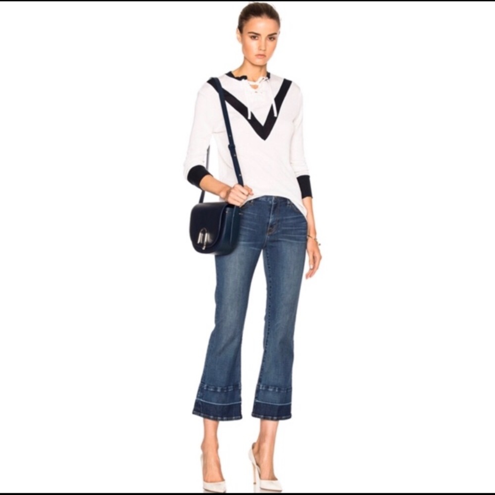 Frame Le Crop Mini Boot-Cut Released Hem, Atlas